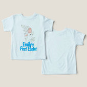 Gepersonaliseerd eerste paashaas Kinder T-shirt (Ontwerp Voorkant & Achterkant)