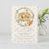 Gepersonaliseerd eerste verjaardag honingbijen en kaart (Staand voorkant)