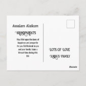 Gepersonaliseerd Eid al adha Briefkaart (Achterkant)