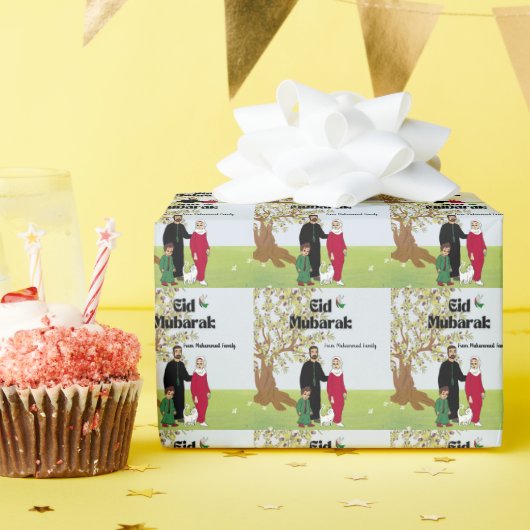 Gepersonaliseerd Eid Mubarak Gratis Palestina Them Cadeaupapier (Verjaardagsfeest)