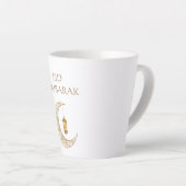 Gepersonaliseerd Eid Mubarak met gedecormeerde Hal Latte Mok (Rechterhoek)