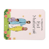 Gepersonaliseerd Eid Mubarak Moslim Familie & Huis Magneet (Horizontaal)