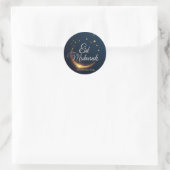 Gepersonaliseerd Eid Mubarak Moslim modern Ronde Sticker (Tas)