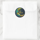 Gepersonaliseerd Eid Mubarak Moslim modern Ronde Sticker (Tas)