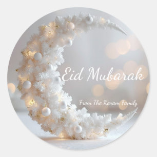 Gepersonaliseerd Eid Mubarak Moslim modern Ronde Sticker