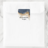 GEPERSONALISEERD EID MUBARAK Sticker, MODERN WATER Vierkante Sticker (Tas)