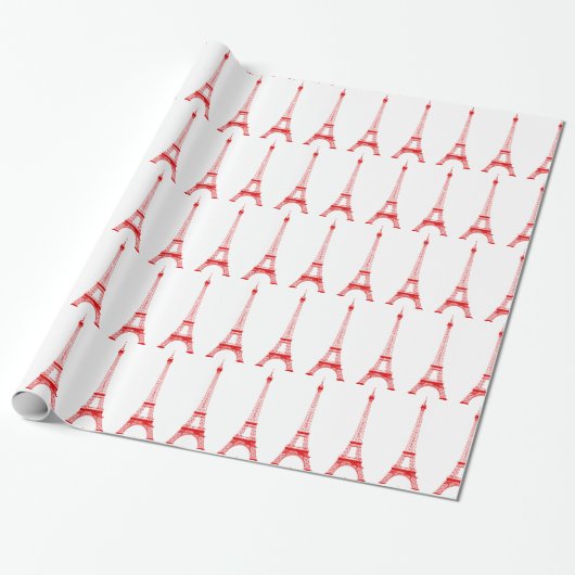 Gepersonaliseerd Eiffel Tower Paris Cadeaupapier (Uitgerold)