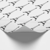 Gepersonaliseerd Eiffel Tower Paris Cadeaupapier (Hoek)