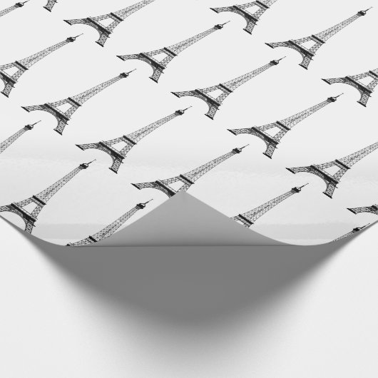 Gepersonaliseerd Eiffel Tower Paris Cadeaupapier (Hoek)