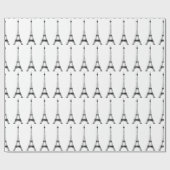 Gepersonaliseerd Eiffel Tower Paris Cadeaupapier (Vlak)