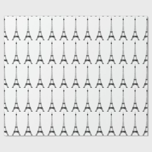 Gepersonaliseerd Eiffel Tower Paris Cadeaupapier (Vlak)