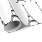 Gepersonaliseerd Eiffel Tower Paris Cadeaupapier (Rol Hoek)