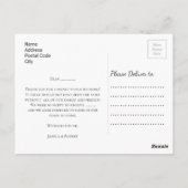 Gepersonaliseerd eigen foto bruiloft Dank u Briefkaart (Achterkant)
