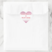 Gepersonaliseerd Eigen Foto & Tekst Aanpassen Hart Sticker (Tas)