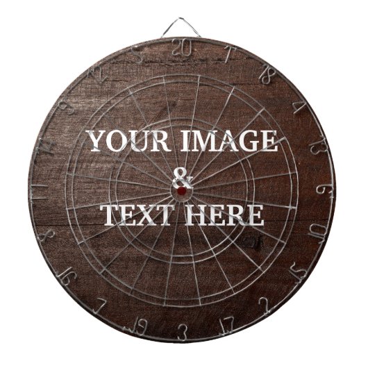 Gepersonaliseerd Eigen Foto & Tekst Dartbord (Voorkant)