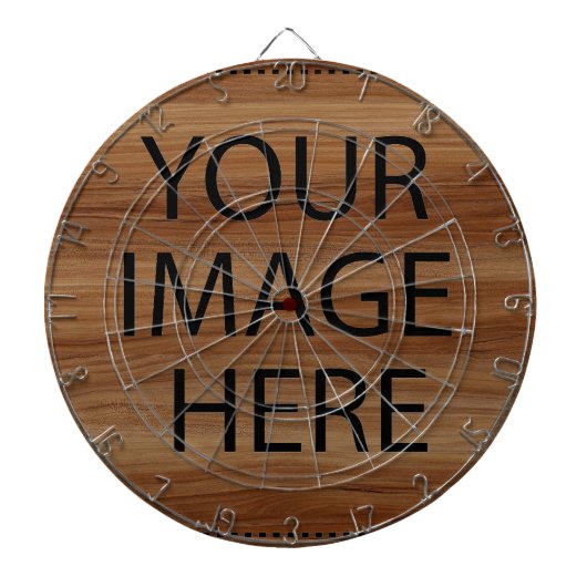 Gepersonaliseerd Eigen Foto & Tekst Dartbord (Voorkant)