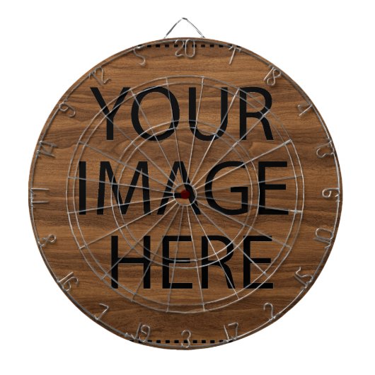 Gepersonaliseerd Eigen Foto & Tekst Dartbord (Voorkant)