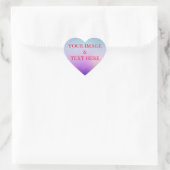 Gepersonaliseerd Eigen Foto & Tekst Hart Sticker (Tas)