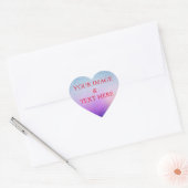 Gepersonaliseerd Eigen Foto & Tekst Hart Sticker (Envelop)