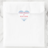 Gepersonaliseerd Eigen Foto & Tekst Hart Sticker (Tas)