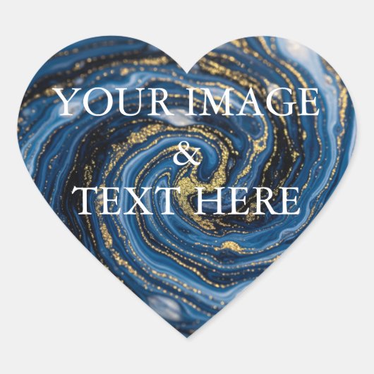 Gepersonaliseerd Eigen Foto & Tekst Hart Sticker (Voorkant)