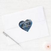 Gepersonaliseerd Eigen Foto & Tekst Hart Sticker (Envelop)
