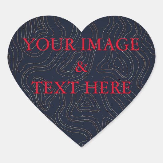 Gepersonaliseerd Eigen Foto & Tekst Hart Sticker (Voorkant)