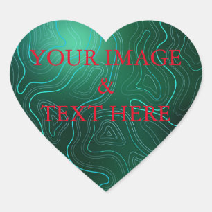 Gepersonaliseerd Eigen Foto & Tekst Hart Sticker