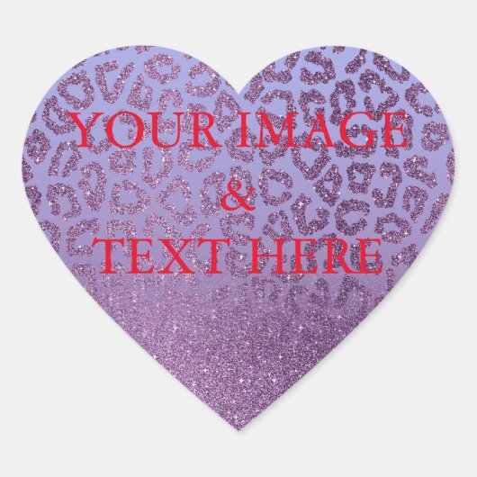Gepersonaliseerd Eigen Foto & Tekst Hart Sticker (Voorkant)