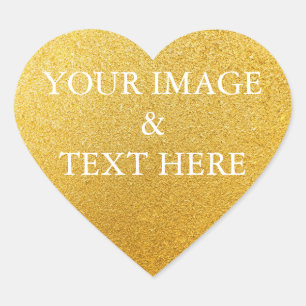 Gepersonaliseerd Eigen Foto & Tekst Hart Sticker