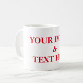Gepersonaliseerd Eigen Foto & Tekst Koffiemok (Voorkant links)
