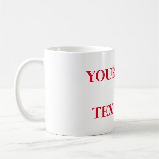Gepersonaliseerd Eigen Foto & Tekst Koffiemok (Links)