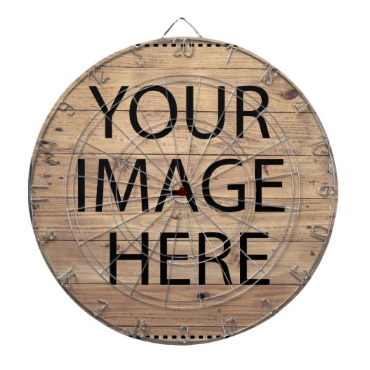Gepersonaliseerd Eigen Foto & Tekst Maken Dartbord (Voorkant)