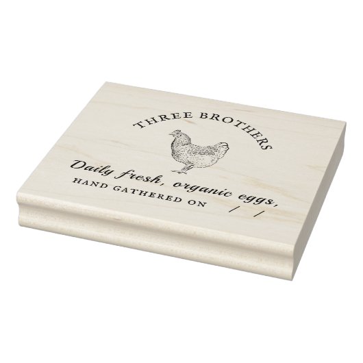 Gepersonaliseerd eikarton rustiek familie Boerderi Rubberstempel (Stempel)