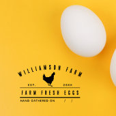 Gepersonaliseerd eikarton rustiek familie Boerderi Rubberstempel