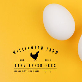 Gepersonaliseerd eikarton rustiek familie Boerderi Rubberstempel