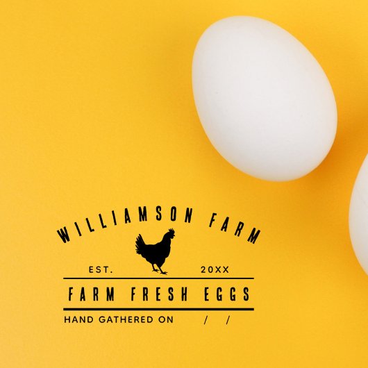 Gepersonaliseerd eikarton rustiek familie Boerderi Rubberstempel