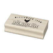 Gepersonaliseerd eikarton rustiek familie Boerderi Rubberstempel (Stempel)
