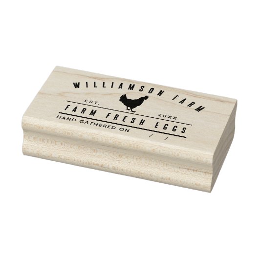 Gepersonaliseerd eikarton rustiek familie Boerderi Rubberstempel (Stempel)