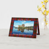 Gepersonaliseerd Eilean Donan Castle - MacRae Clan Kaart (Gele Bloem)