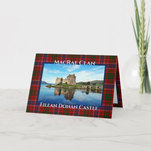 Gepersonaliseerd Eilean Donan Castle - MacRae Clan Kaart (Voorkant)