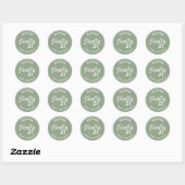 Gepersonaliseerd Eindelijk 21 salie groen 21e Verj Ronde Sticker (Vel)