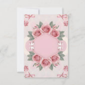 [Gepersonaliseerd] Elegant Baby Meisje Douche Uitn Kaart (Achterkant)