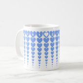 Gepersonaliseerd Elegant Beste Opa Blauw Hart Klap Koffiemok (Voorkant links)
