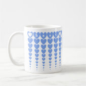 Gepersonaliseerd Elegant Beste Opa Blauw Hart Klap Koffiemok (Links)