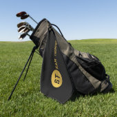 Gepersonaliseerd Elegant Black & Gold Modern Monog Golfhanddoek (Groen)