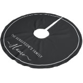 Gepersonaliseerd Elegant Black Kerstboom Rok (Gekanteld)