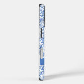 Gepersonaliseerd Elegant Blauw Botanisch Ontwerp Case-Mate iPhone Case (Achterkant / Rechts)