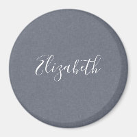 Gepersonaliseerd Elegant Blauw Grijs Linnen