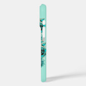 Gepersonaliseerd Elegant  Blauwgroen Roos Case-Mate iPhone Case (Achterkant / Links)